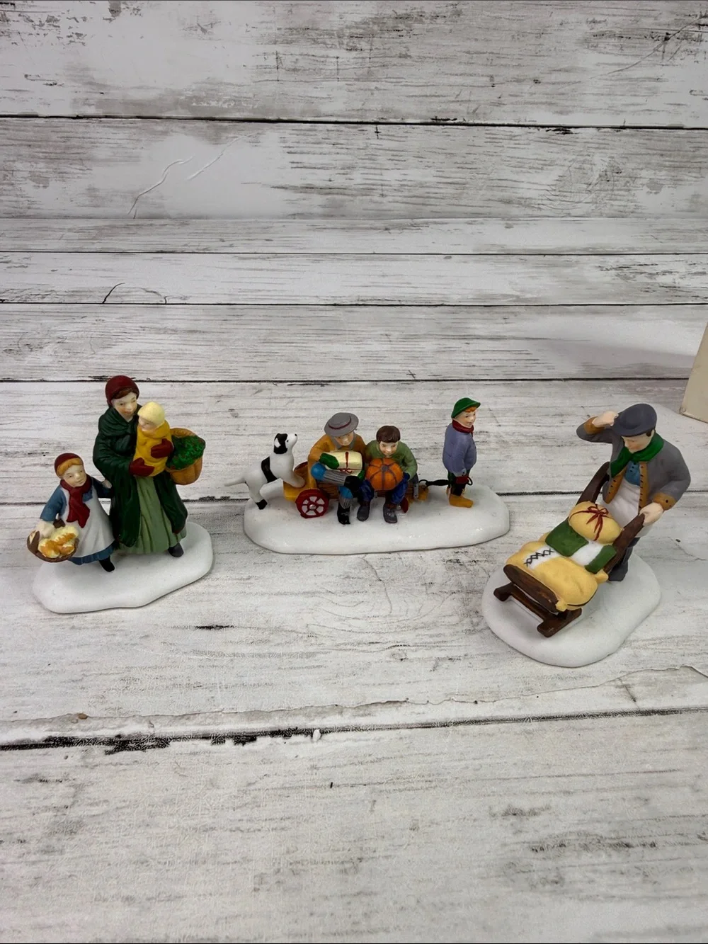 Dept 56 Heritage Village Collection Set of 3 Market Day 5641-3 W/ Box